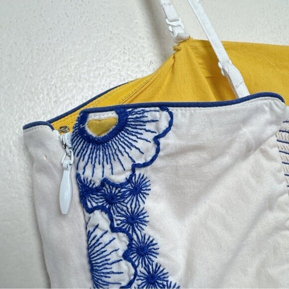 Anthropologie By Moulinette Soeurs Womens 4 Forget-me-not Cold Shoulder Dress - Picture 8 of 13